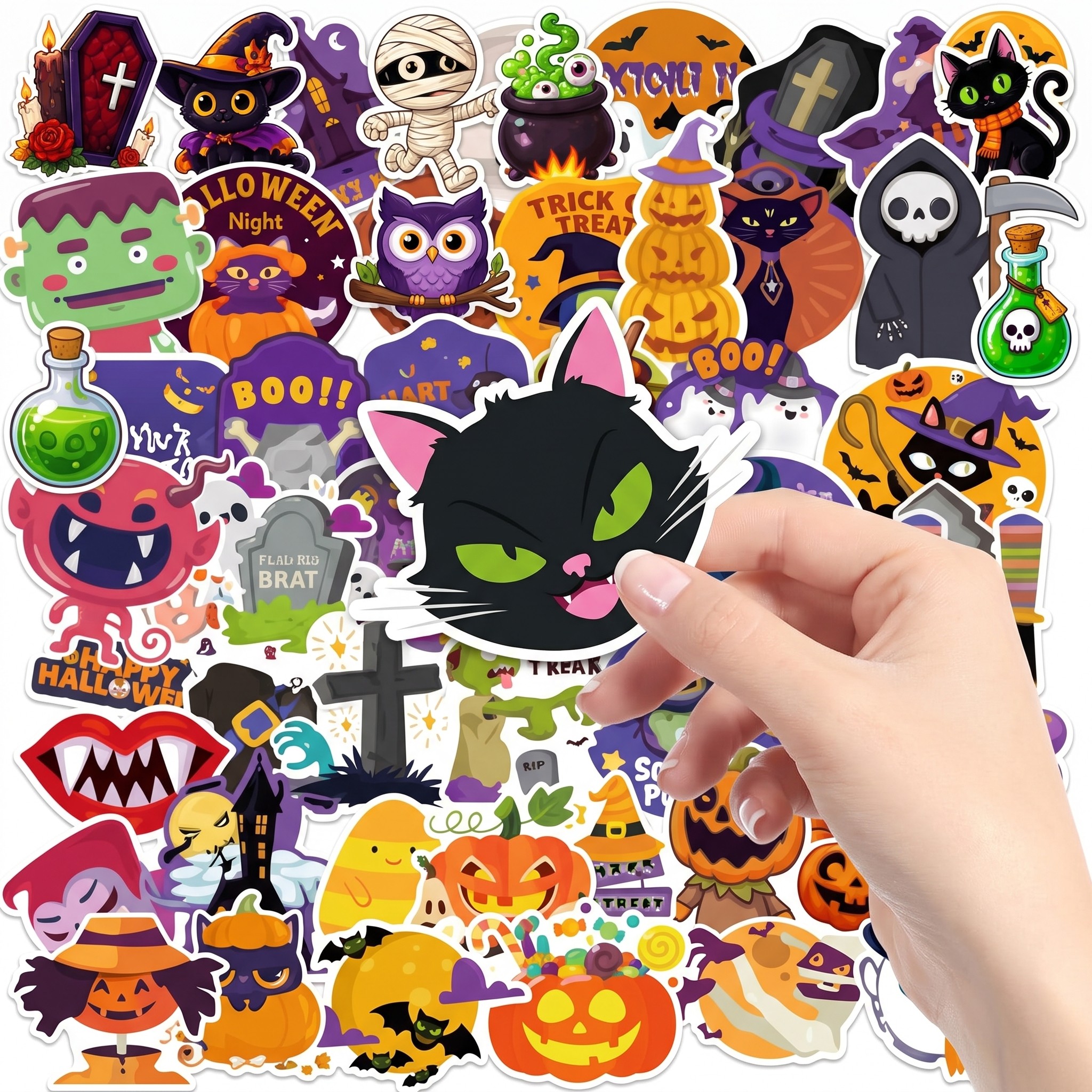 Halloween stickers lifestyle preview
