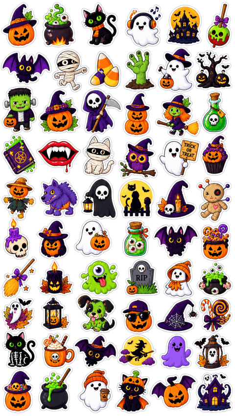 Halloween sticker sheet 3