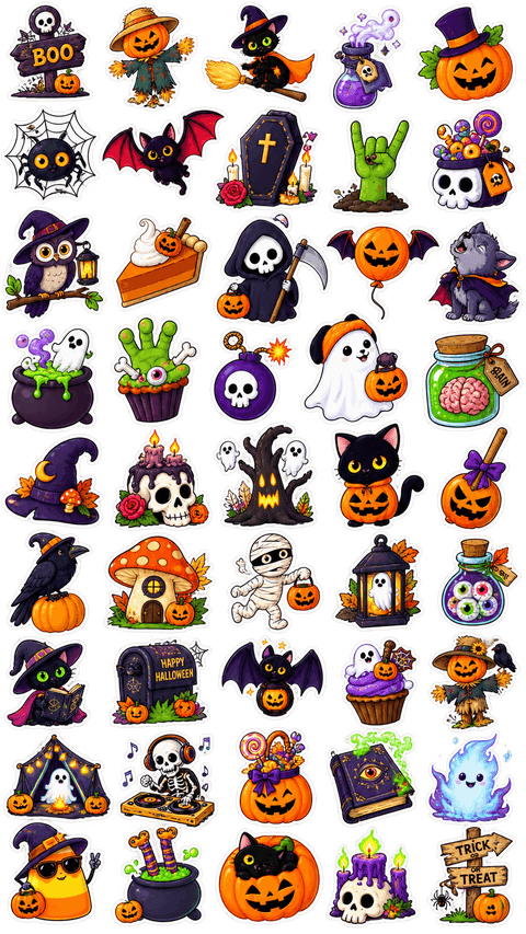 Halloween sticker sheet 4