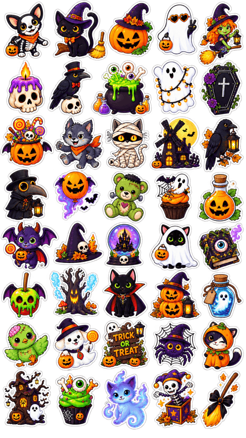 Halloween sticker sheet 6