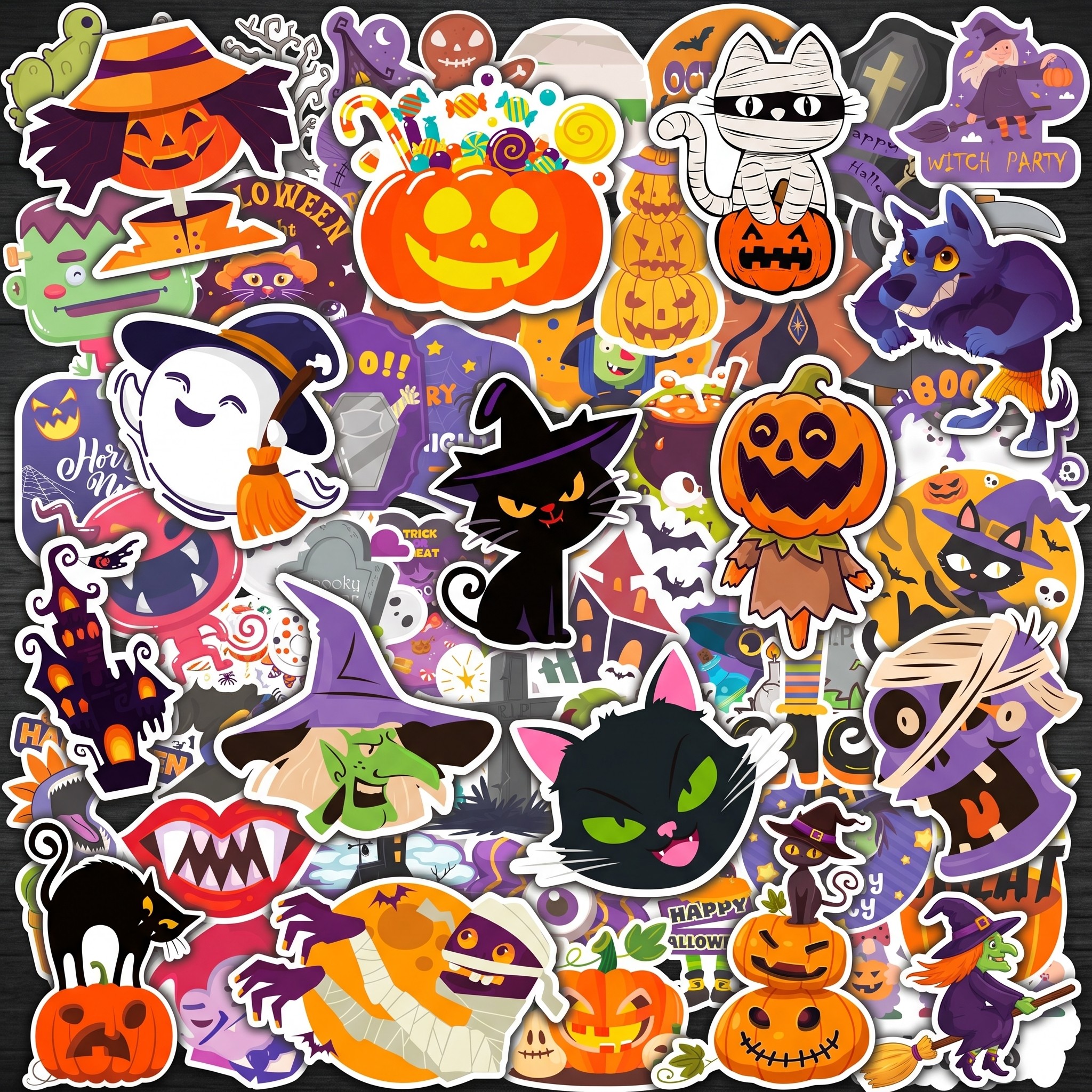 Halloween stickers lifestyle preview